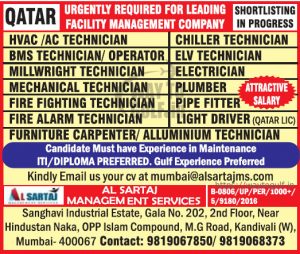 QATAR URGENTLY REQUIRED FOR LEADING FACILITY MANAGEMENT COMPANY