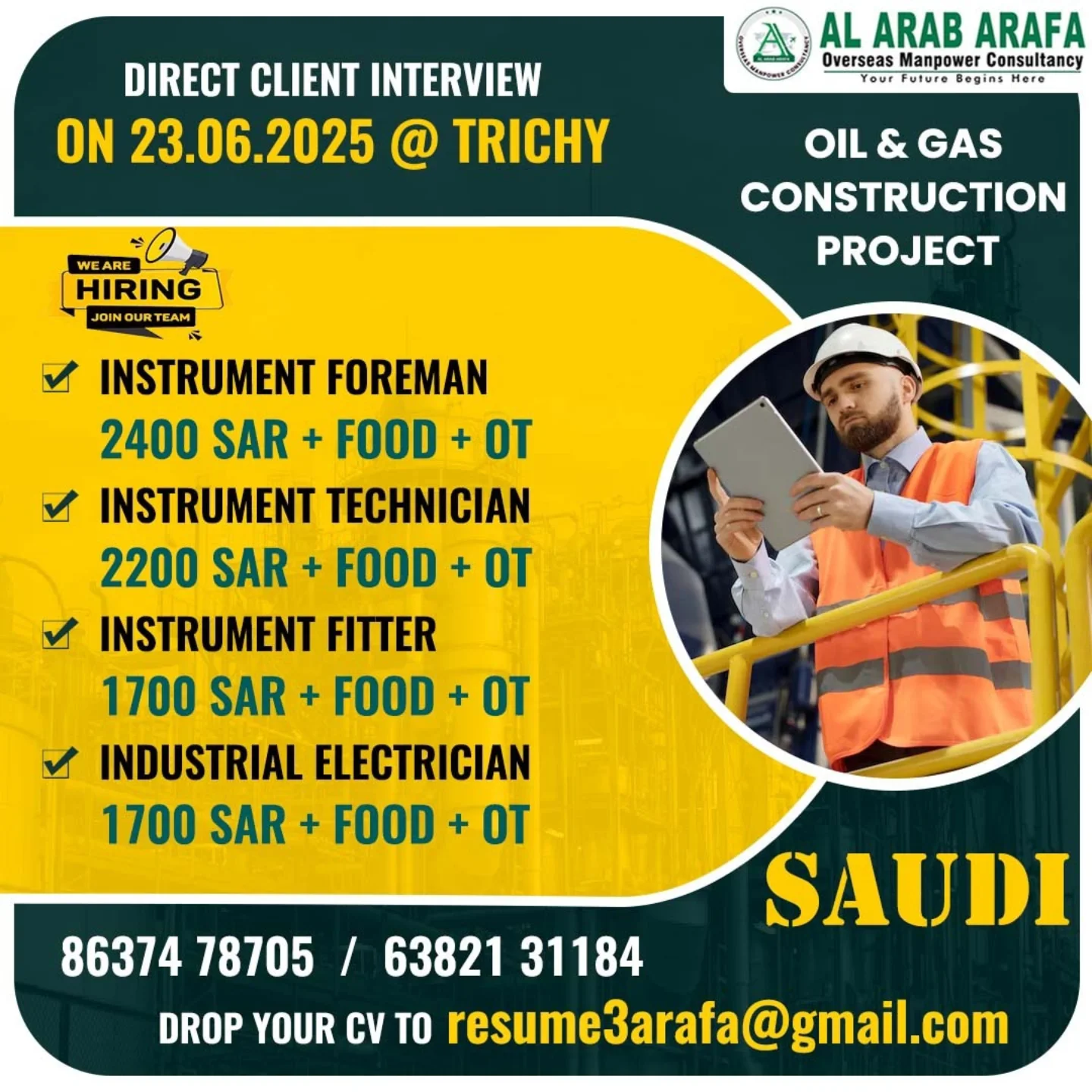 Direct Client Interview for Oil & Gas Construction Project in Saudi Arabia!