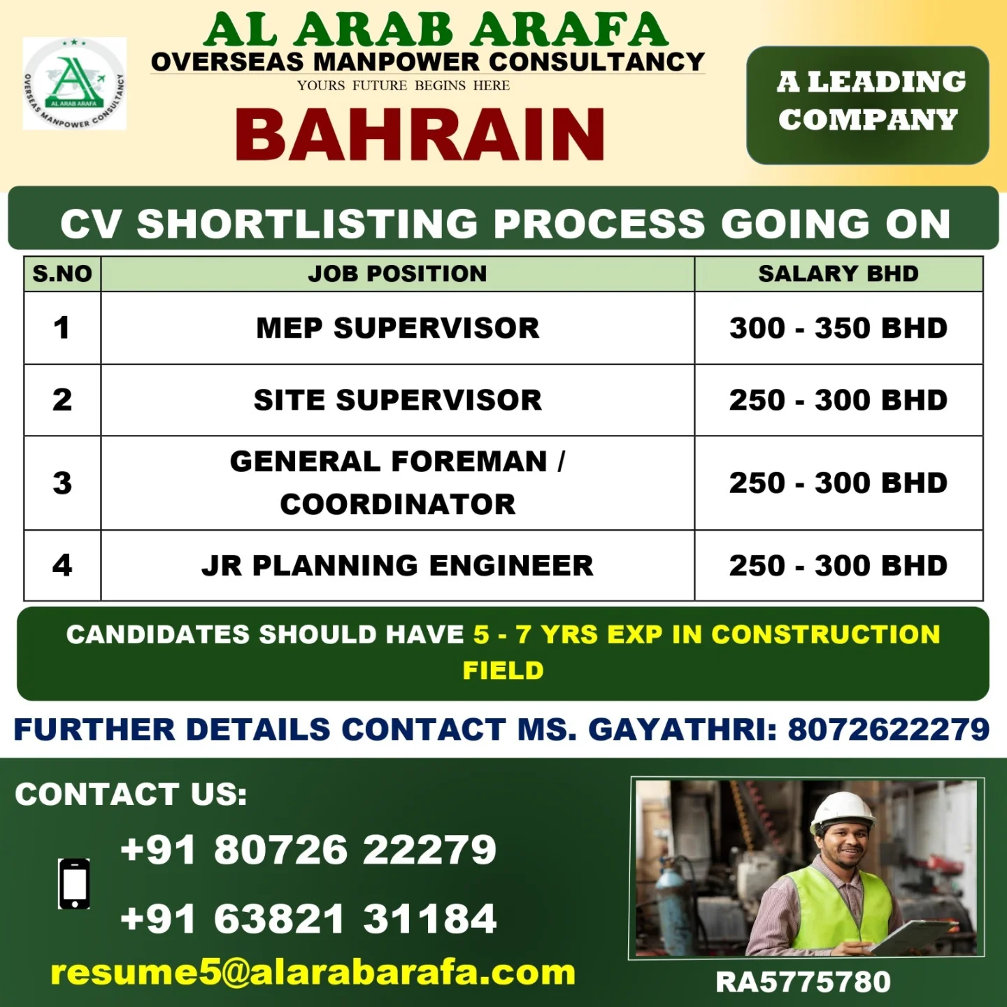 Exciting Opportunities in Bahrain: CV Shortlisting Underway for a Leading Company!