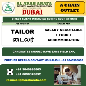 Tailor Opportunities in Dubai: Direct Client Interview Coming Soon!