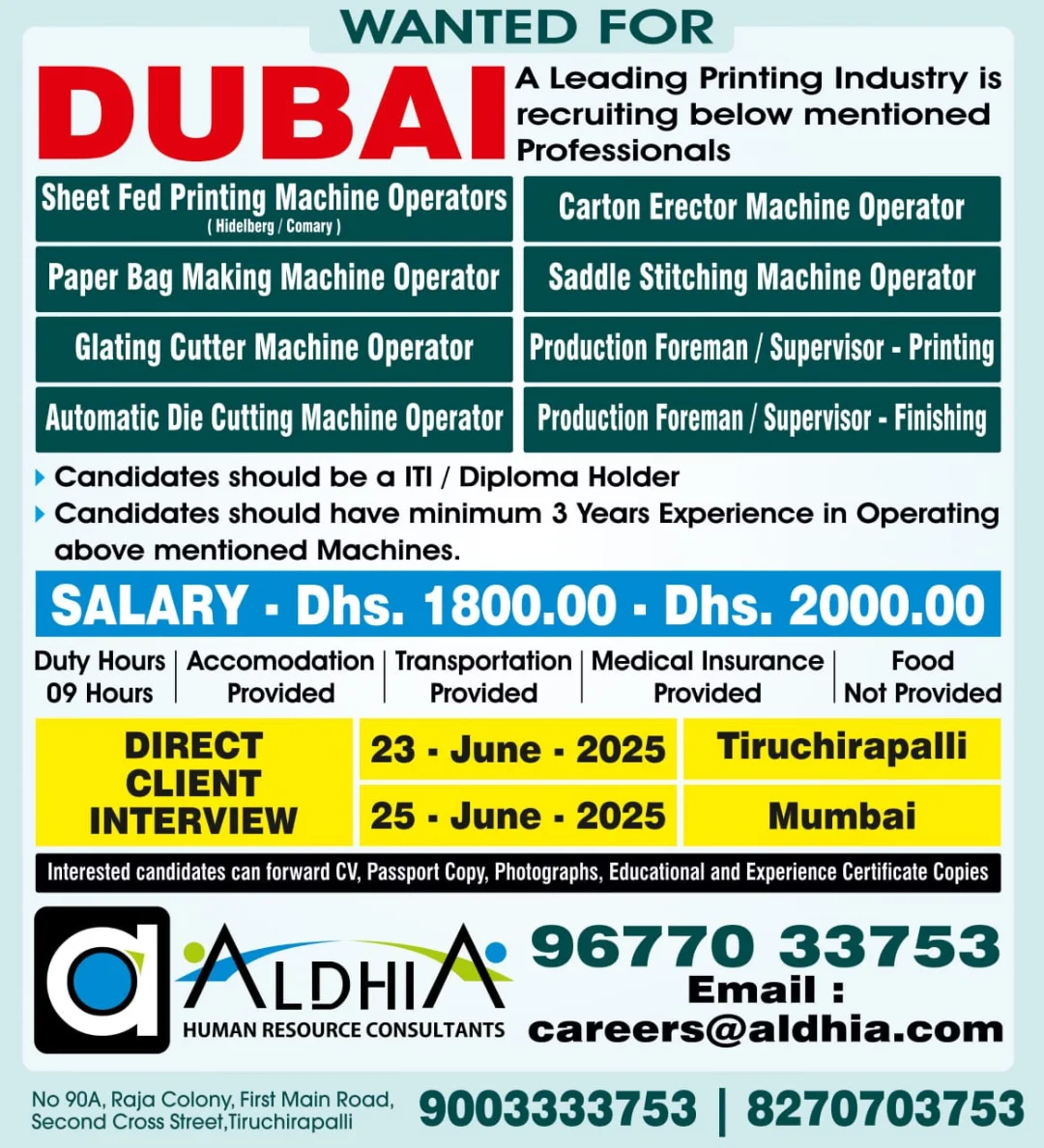 Wanted for Dubai: Opportunities in a Leading Printing Industry!