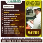 🔍 Exciting Job Openings in Saudi Arabia – Direct Client Interview Coming Up!