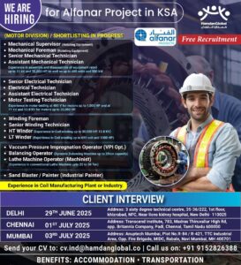 🔧 Exciting Career Opportunities for Alfanar Project – Saudi Arabia 🇸🇦