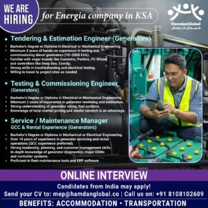 💼 Exciting Job Opportunities in KSA for Energia Company – Apply Now!
