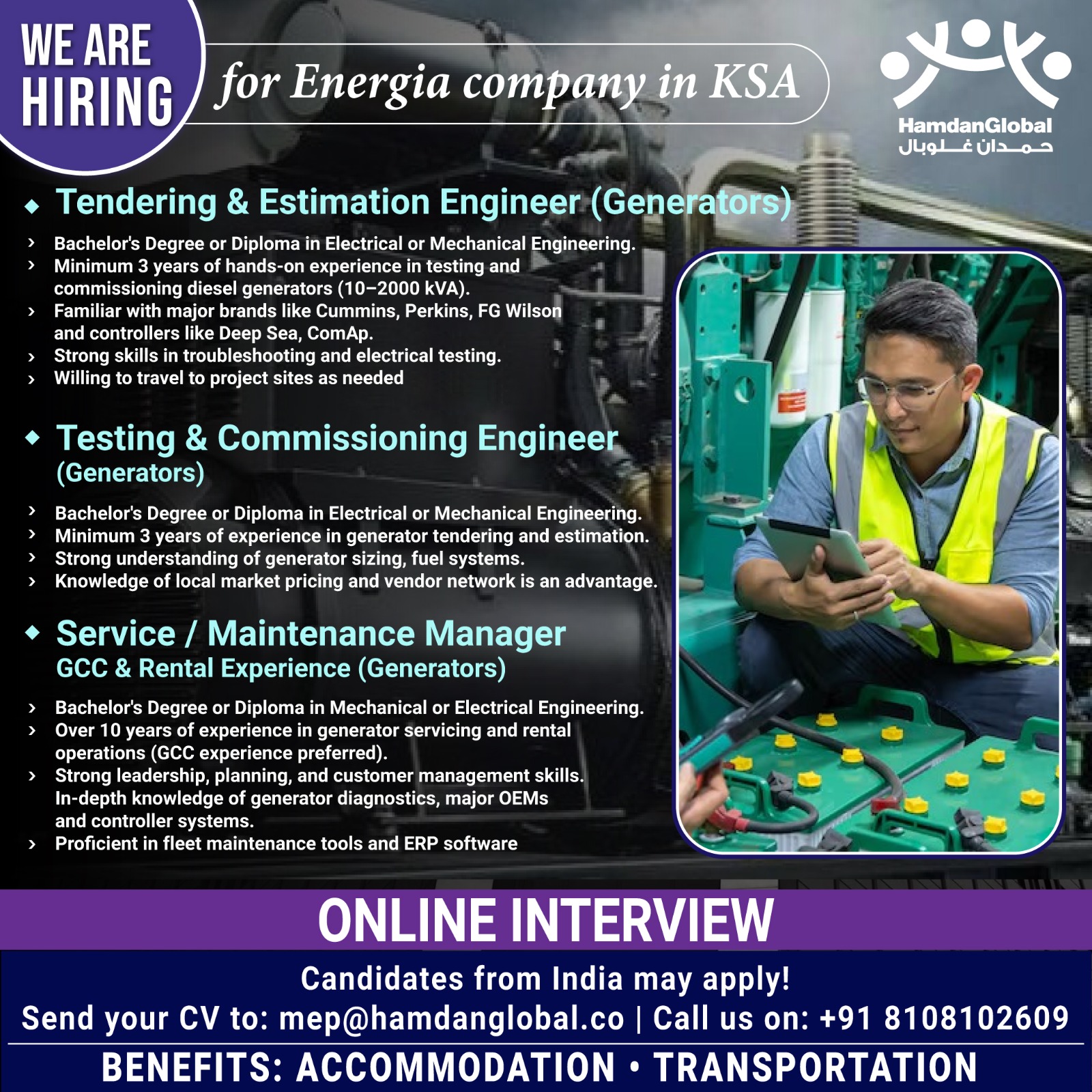 💼 Exciting Job Opportunities in KSA for Energia Company – Apply Now!