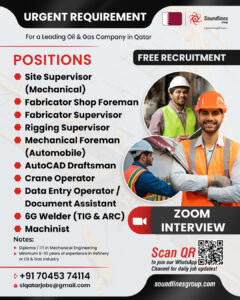 🔧 Exciting Job Openings in Qatar’s Oil & Gas Sector | FREE Recruitment by Soundlines Group 🇶🇦