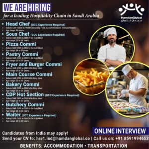 🍽️ Now Hiring: Top Hospitality Jobs in Saudi Arabia 🇸🇦 | Online Interview