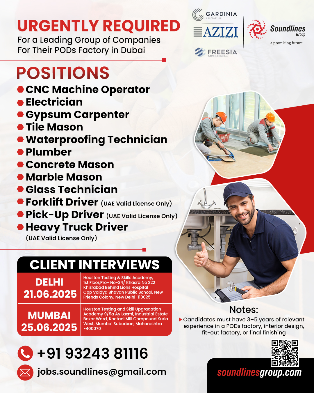 🛠️ Urgently Hiring for Leading PODs Factory in Dubai
