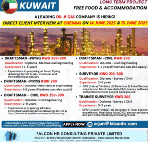 Urgent! Direct Client Interview for Kuwait Oil & Gas Jobs in Chennai This Weekend! 🇰🇼