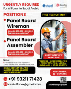 🚨 Urgently Hiring for Alfanar – Saudi Arabia 🇸🇦