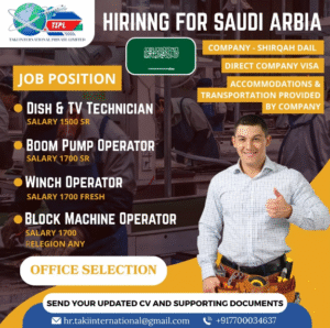 🌍 Hiring Now – Saudi Arabia Jobs with Direct Company Visa!