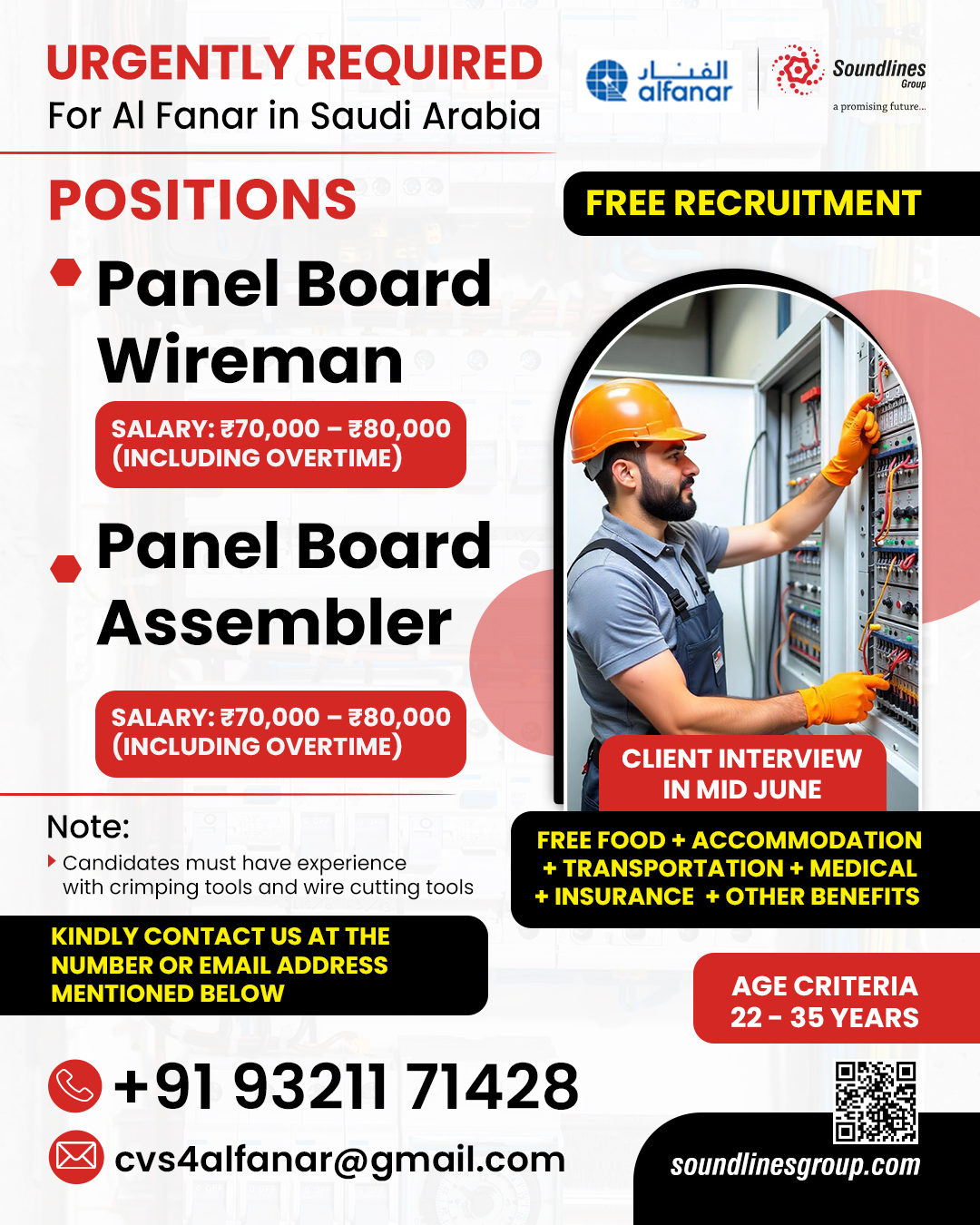 🚨 Urgently Hiring for Alfanar – Saudi Arabia 🇸🇦