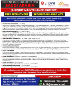 FREE RECRUITMENT||Airport Maintenance Project||Saudi Arabia 🇸🇦