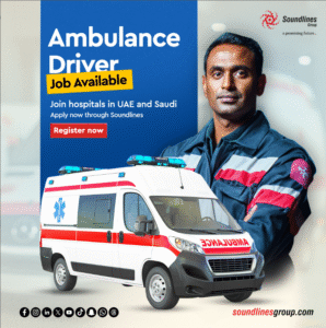 Got a valid license and experience? UAE and KSA hospitals need ambulance drivers.