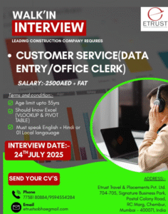📣WALK’IN INTERVIEW! 📣DUBAI