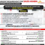 Urgently Hiring: Document Controller Specialist for a Reputed Company in Saudi Arabia! 🇸🇦
