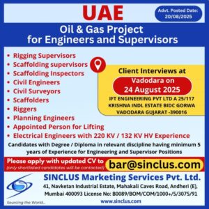 Oil & Gas Project for Engineers and Supervisors — UAE
