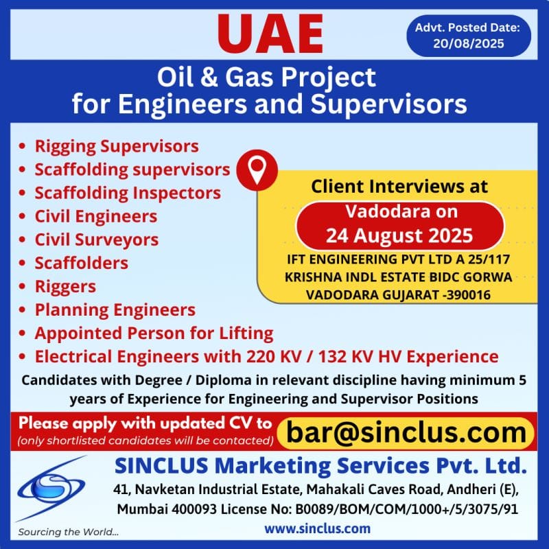 Oil & Gas Project for Engineers and Supervisors — UAE
