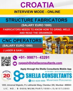 Job Opportunities in Croatia: Structure Fabricators and CNC Operators Wanted! 🌟