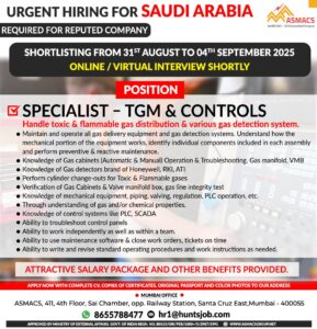🚨 Urgent Hiring for Saudi Arabia 🇸🇦