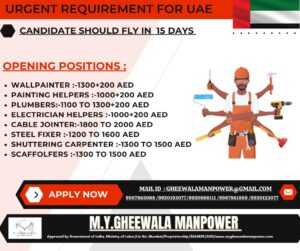 🛠️ Urgent Job Opportunities in UAE — Apply Now!🇦🇪