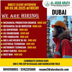 🇦🇪 Your Career Awaits in Dubai! Direct Interview for Oil & Gas Professionals! 🛢️