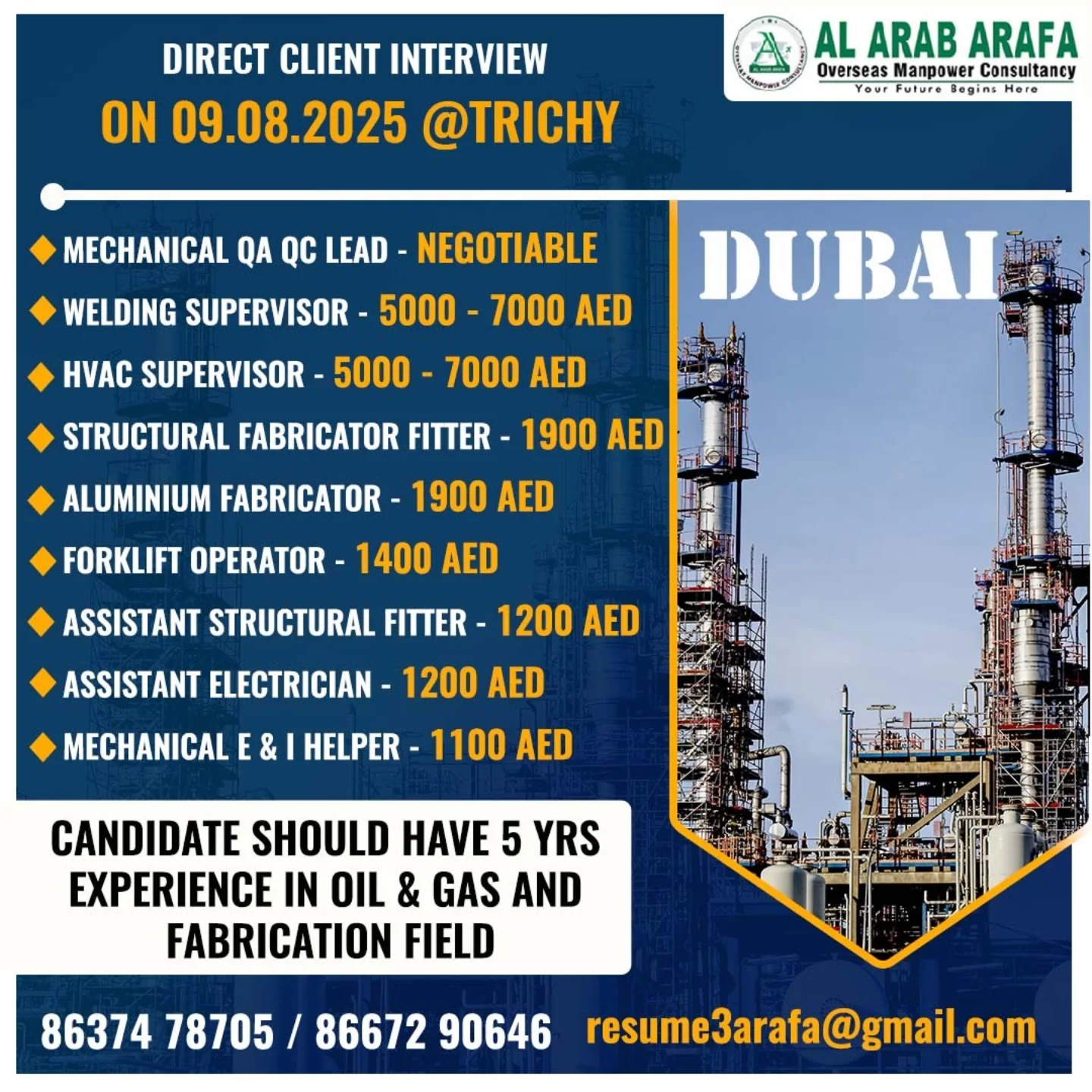 🇦🇪 Elevate Your Career in Dubai! Oil & Gas and Fabrication Jobs Available! 🚀