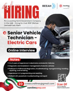 🇦🇪 Your Career in Electric Vehicles: Senior Technician Job in the UAE! ⚡