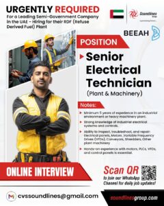 Senior Electrical Technician Job in the UAE! ⚡