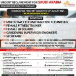 hiring for a reputed company in Saudi Arabia 🇸🇦