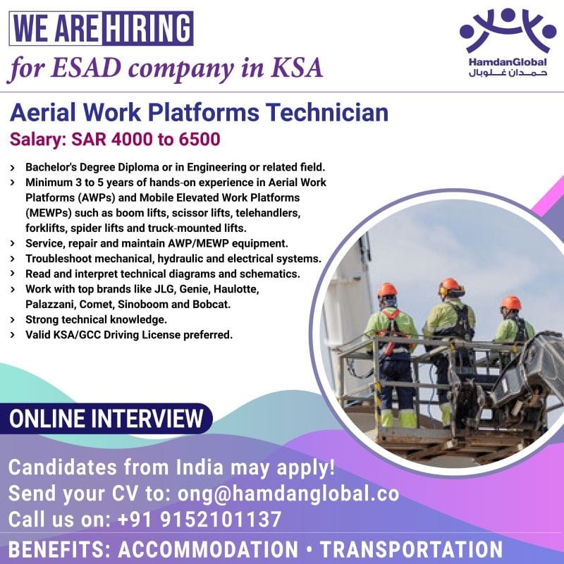 We Are Hiring: Jobs in KSA with ESAD Company 👷‍♀️