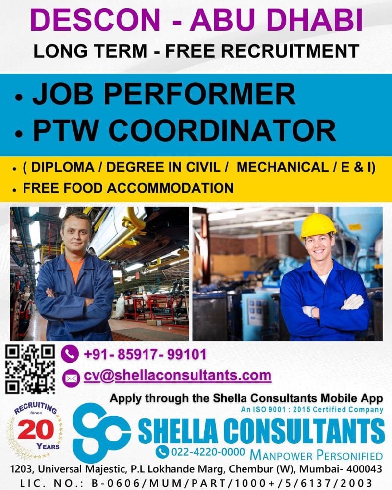We Are Hiring: Job Opportunities in Abu Dhabi with DESCON 🇦🇪