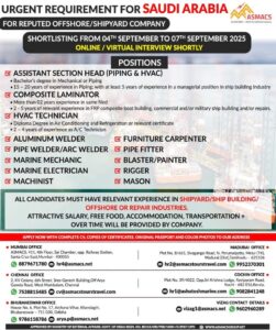 🚢 Urgent Requirement for UAE – Transport & Logistic Company