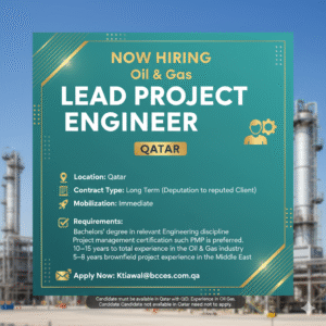 🚀Lead Project Engineer – Qatar