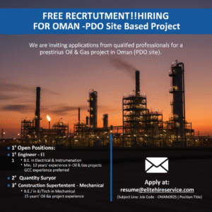 HIRING FOR OMAN – PDO Site Based Project