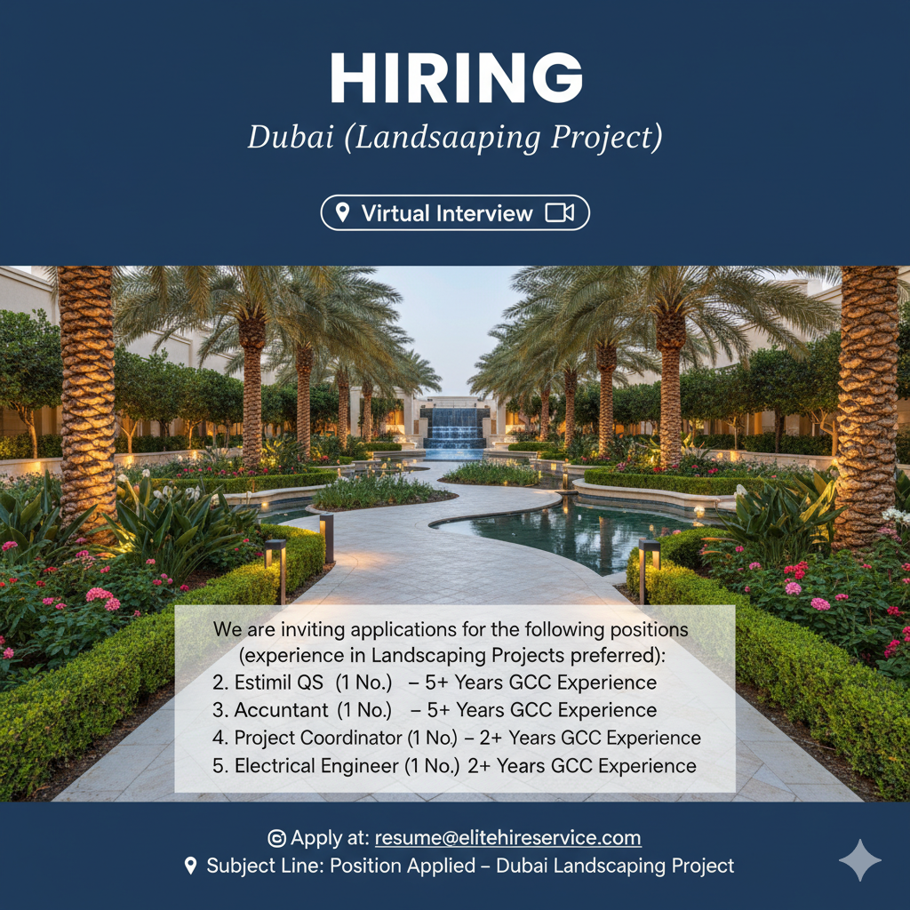 HIRING – Dubai (Landscaping Project)