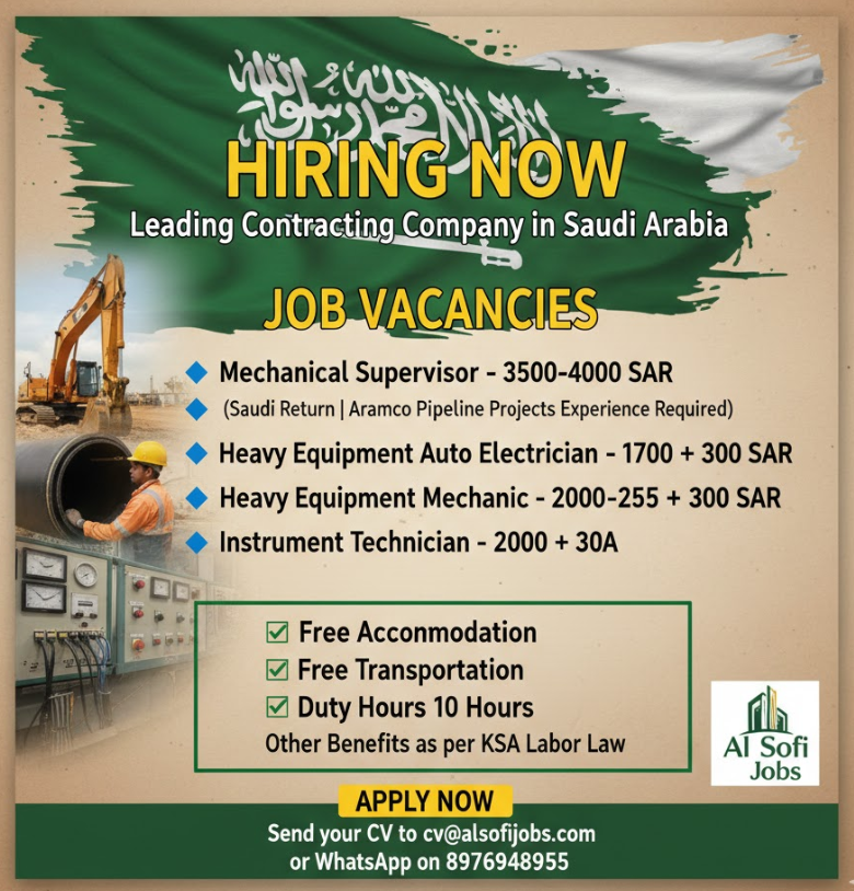 leading Contracting Company in Saudi Arabia – Hiring