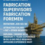 Urgent Requirement for Fabrication Supervisors & Foremen – Offshore Project in Abu Dhabi