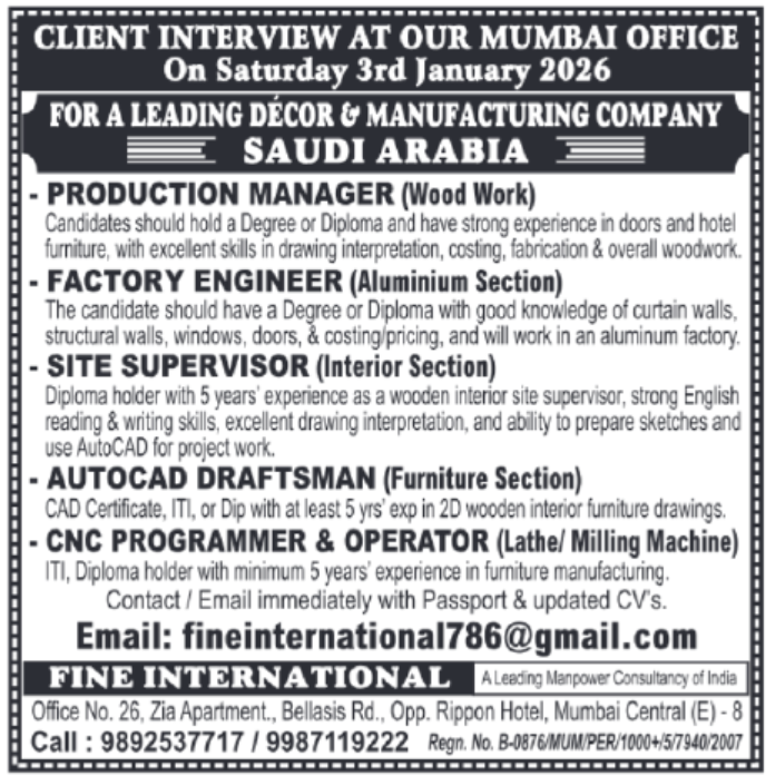 🛠️ Client Interview at Mumbai Office – 3rd January 2026 🛠️