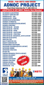 🚧 ADNOC Project Hiring for Abu Dhabi – Final Client Interview 🇦🇪