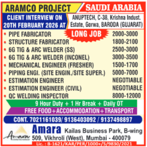 Saudi Aramco Project Jobs 2026 – Welders, Fabricators, Engineers | Long Term Gulf Jobs