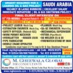Saudi Arabia Oil & Gas Shutdown Jobs 2026 – Welders, Fitters, Engineers | Immediate Departure