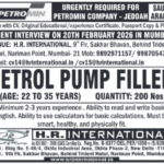 🇸🇦 Saudi Arabia Petrol Pump Filler Jobs | 200 Vacancies | Client Interview 20 Feb 2026