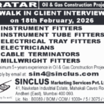 Qatar Oil & Gas Construction Jobs 2026 – Instrument Fitters, Electricians, Millwrights