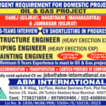 India Oil & Gas Jobs 2026 – Structure, Piping & Painting Engineers | Gujarat & Maharashtra