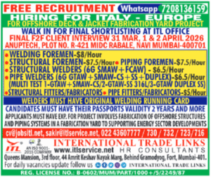 💰 Fully Paid Free Recruitment Drive: Offshore Project in Italy! 🇮🇹🇪🇺