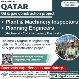 Qatar Oil & Gas Jobs 2026 | Plant Inspectors & Planning Engineers Hiring