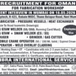 🇴🇲  Workshop Fabrication Vacancies – Oman (Employment Visa)