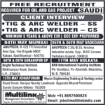 🔥 Saudi Arabia Hiring – TIG & ARC Welders 🇸🇦