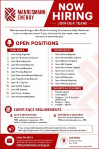 Senior Engineering & Lead Roles – Abu Dhabi 🇦🇪